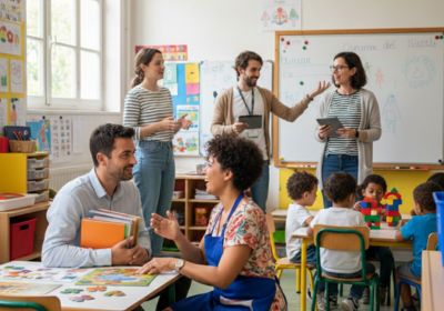 interaction entre ATSEM et enseignants